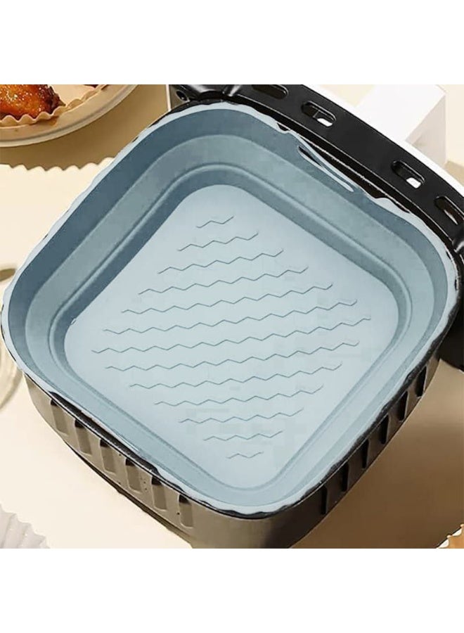 Air Fryer Liners Reusable Silicone Tray Foldable Kitchen Basket Versatile Square Baking Pot Accessories for Air Fryer, Microwave, Oven - Image 4